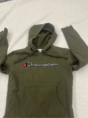Champion Kids 3/$30 Olive Green Pullover Hoodie with Script Logo